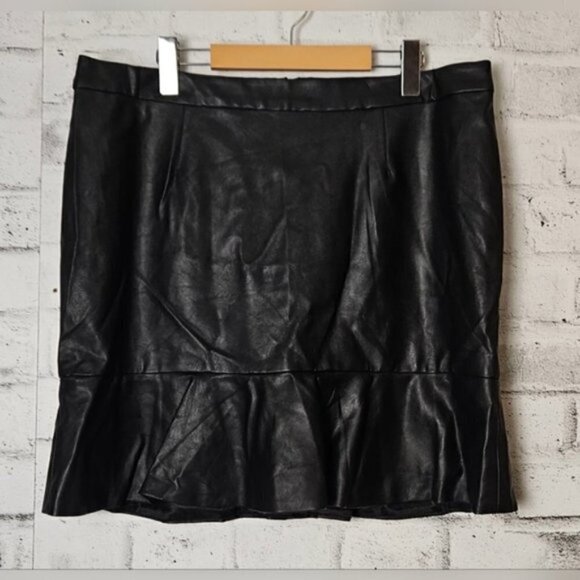 Ricki's Faux Leather Ruffle Midi Skirt NWT - Picture 5 of 10